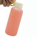 Single Wall Glass Water Bottle with Silicone Sleeve